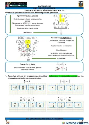 M08W16 Operaciones con números racionales