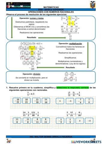M08W16 Operaciones con números racionales