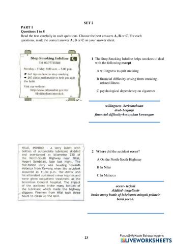 Ujian Pentaksiran 1: Set 2