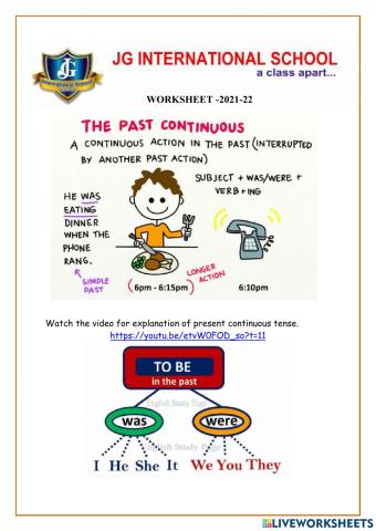 Past continuous tense