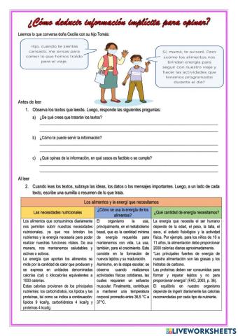 ¿Cómo deducir información implícita para opinar?