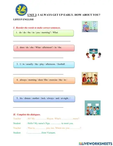 I always get up early