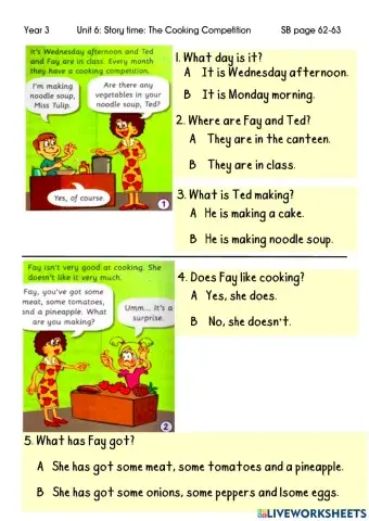 6: Story Time: The Cooking Competition