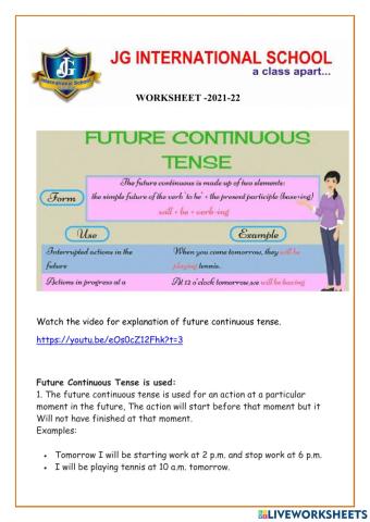 Future Continuous Tense