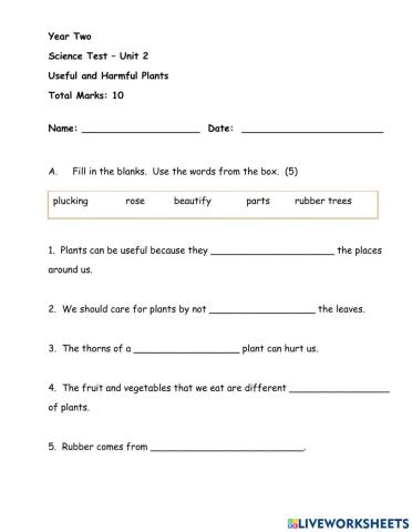 Useful and Harmful Plants