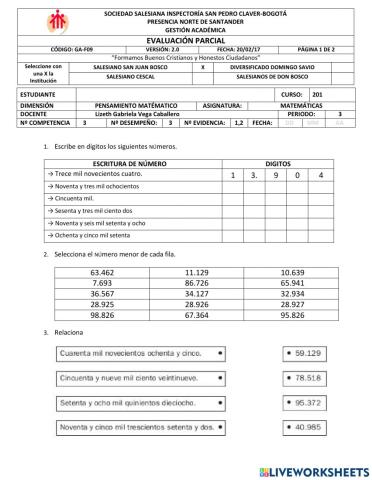Prueba institucional