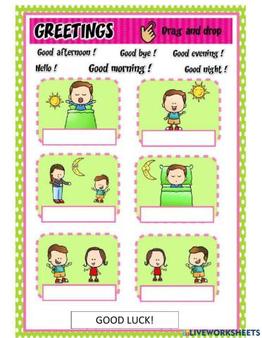 Greetings and farewells