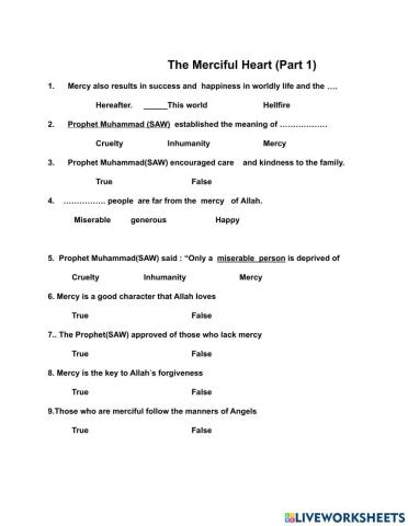 The Merciful heart part 1