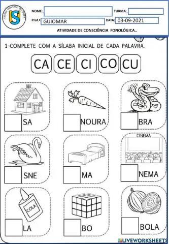 Atividade de consciência fonológica