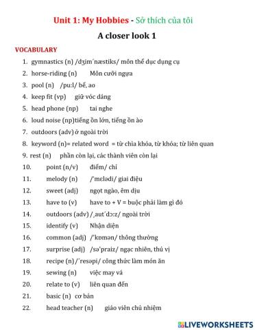 E7-Unit 1 - A closer look 1