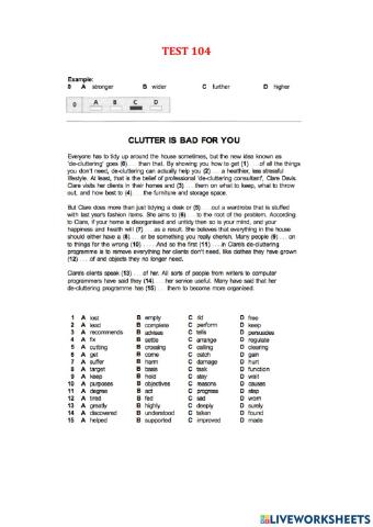 Use of English part 1 - Test 104-111