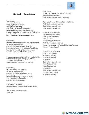 Don't Speak - No doubt