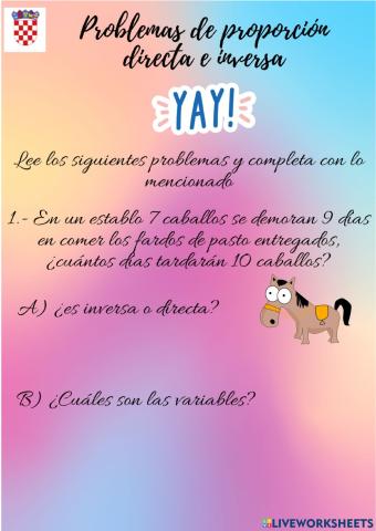 Proporción directa e inversa
