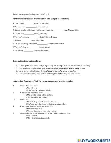 Ah3 -  review units 5 to 8