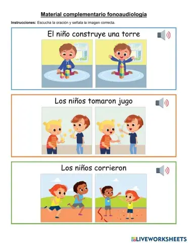 Comprensión auditiva de oración