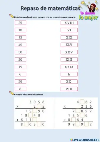 Repaso de matemáticas