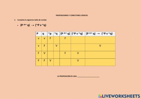 “Proposiciones y conectores lógicos”