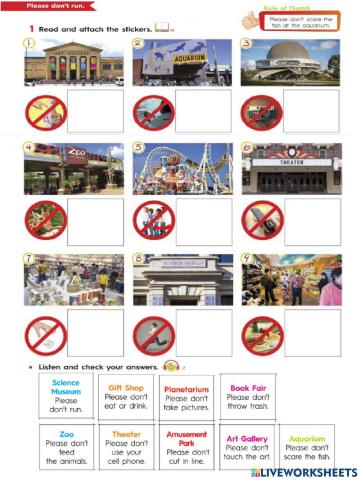 PAGE 5 STICKERS Liveworksheet