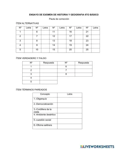 Pauta de correccion 6to K