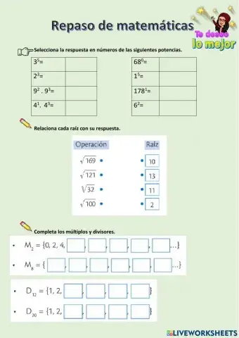 Repaso de matemáticas