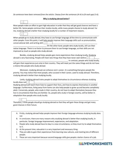 Why is study abroad better?