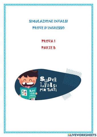 INVALSI INGRESSO B