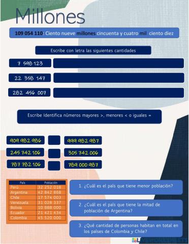 Escritura de cantidades