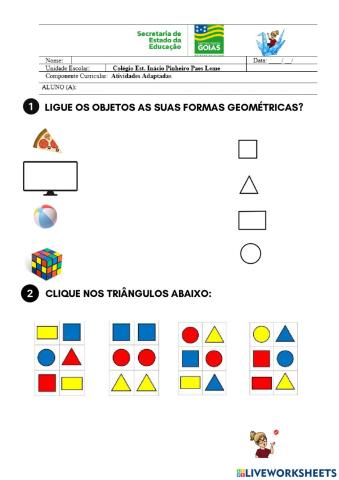 Figuras Geométricas espaciais.