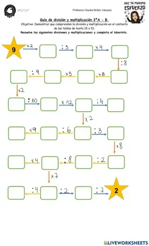 Divisiones y multiplicaciones