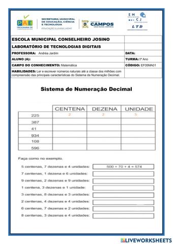 Sistema de numeração decimal