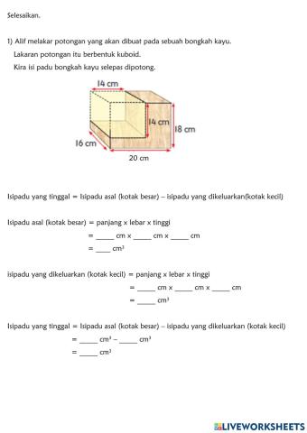 Penyelesaian masalah isipadu bongkah