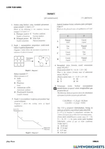 Latih tubi kimia spm