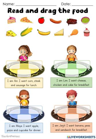 Drag and Drop Food