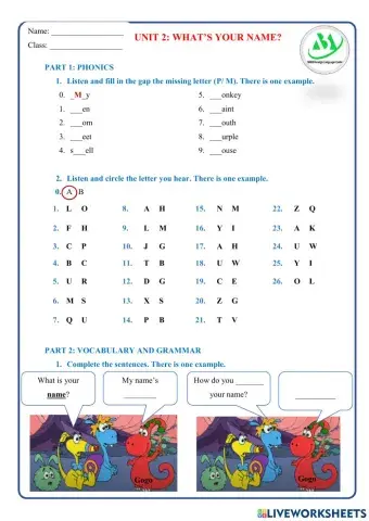 Review unit 2 - grade 3