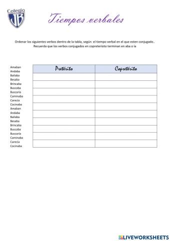 Tiempos verbales