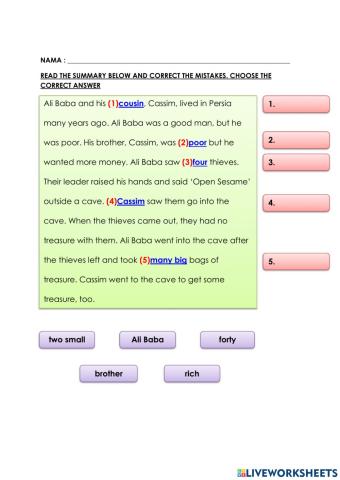 Ali baba and 40 thieves