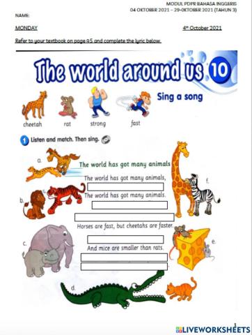 Monday 4 oct 2021 year 3