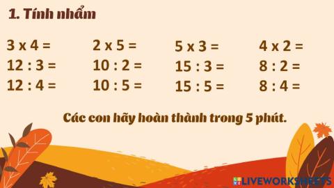 Bài tập 1-ôn tập bảng chia