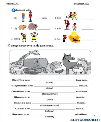 Wednesday 6 oct 2021 year 3