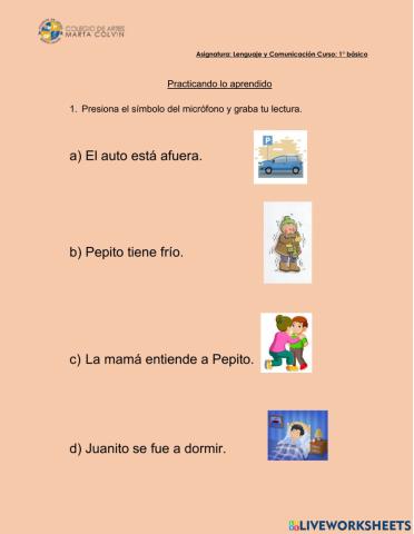 Practicando la lectura