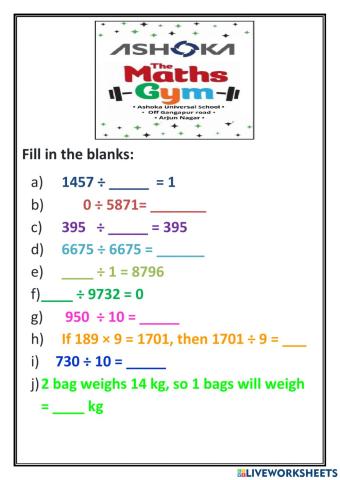 Fun With Math- Division
