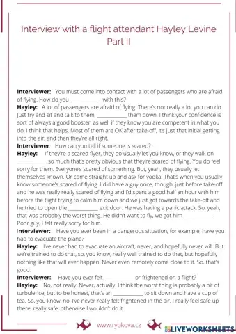Interview with a flight attendant Part II