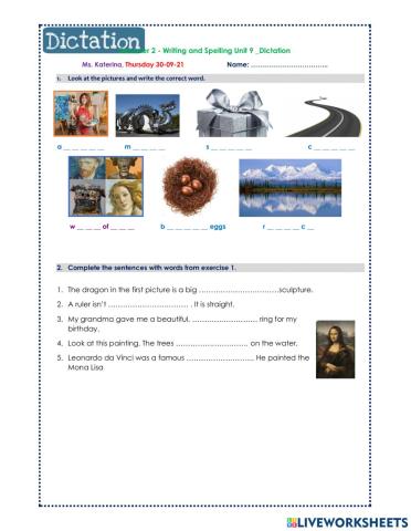 Writing and spelling 2