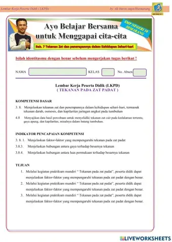 Lkpd Tekanan Pada ZAt Padat