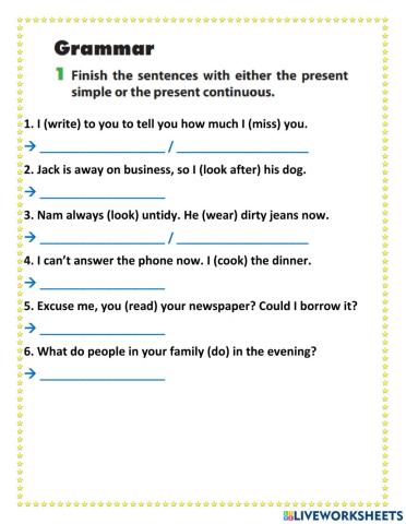 English 10 - Looking back Grammar 1