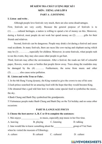 E8 - Mid- term -  test 2 (unit 1- 6)