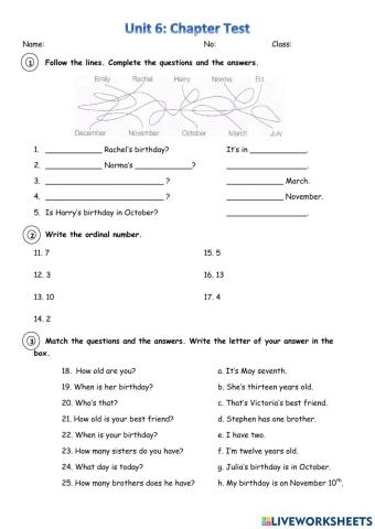 Unit 6: Chapter Test
