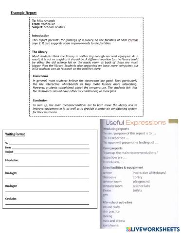 Writing A Report (Form 2 Unit 2 Non-Textbook Lesson - English)