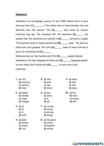 Holidays in Indonesia