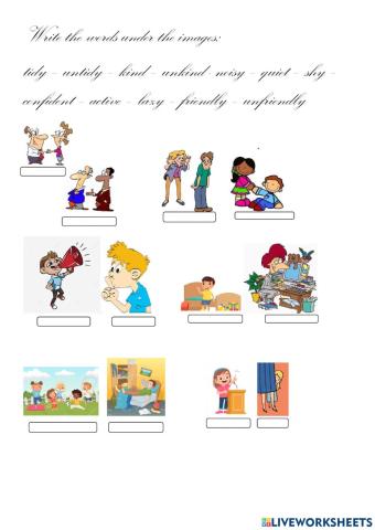 Adjetivos de personalidad